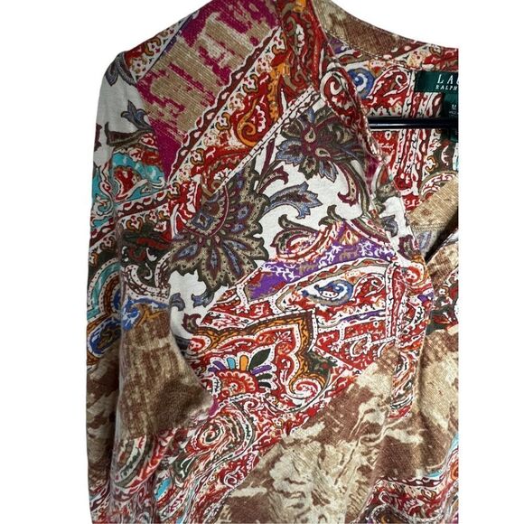 Ralph Lauren Abstract Patterned 3/4 Sleeve Top - Picture 2 of 4